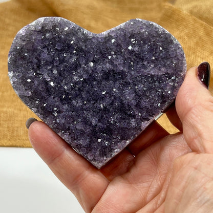 Amethyst Heart Cluster for Heart-Centered Calm and Emotional Support