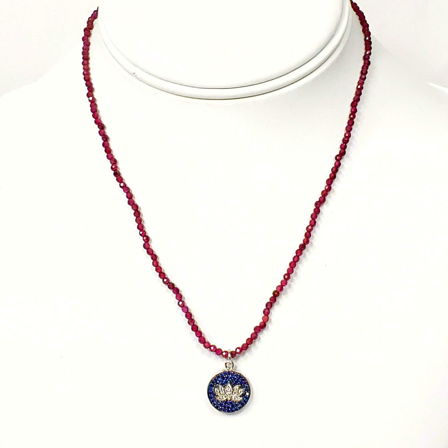 Delicate Sparkling 3mm Garnet Gemstone Necklace