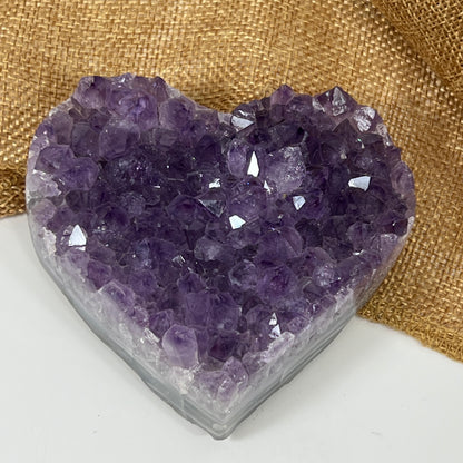 Amethyst Heart Cluster for Grounded Calm and Emotional Balance