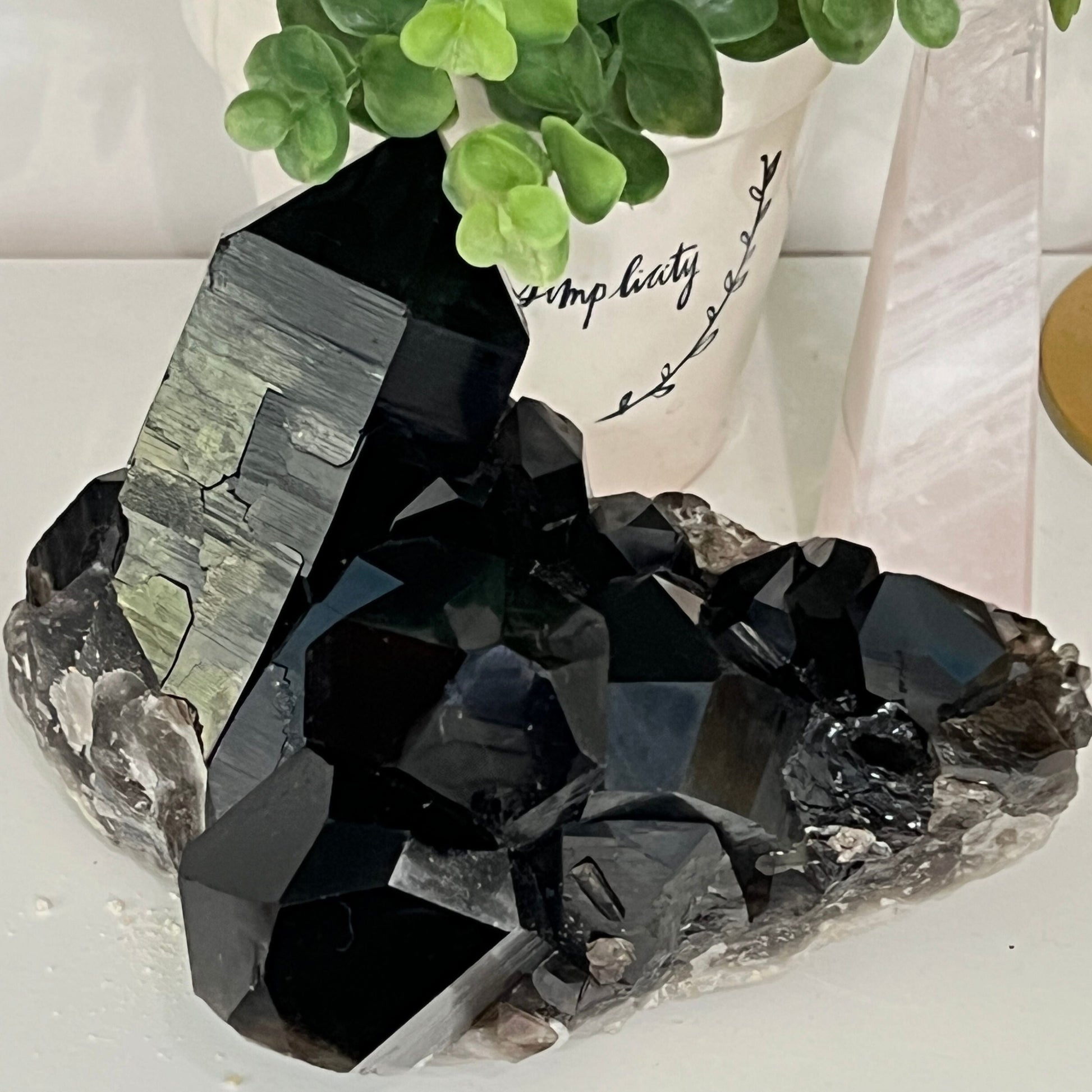 Hand-selected large Smoky Quartz specimen for grounding, clarity, and calm energy