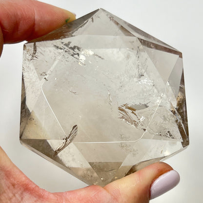 Large Smoky Quartz Star of David – Sacred Geometry for Grounding and Protection