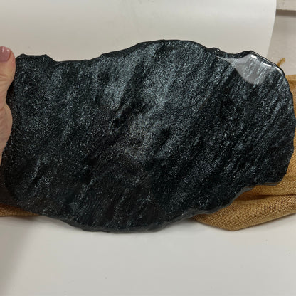 XL Specular Hematite Slab – For Grounding, Strength, and Reflective Energy