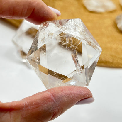 Medium Clear Quartz Hexagon Crystals - High Quality Star of David