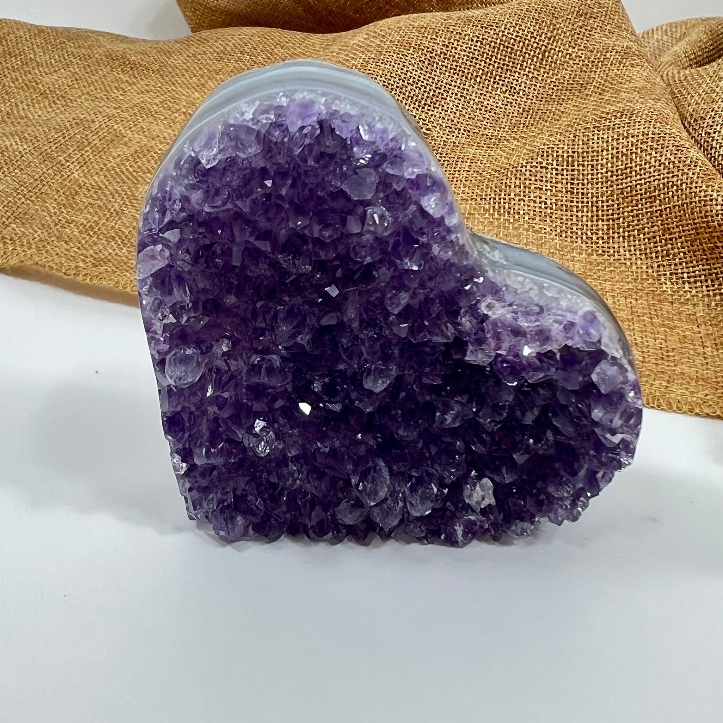 Amethyst Heart Cluster for Calm, Comfort, and Emotional Balance