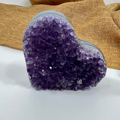 Amethyst Heart Cluster for Calm, Comfort, and Emotional Balance