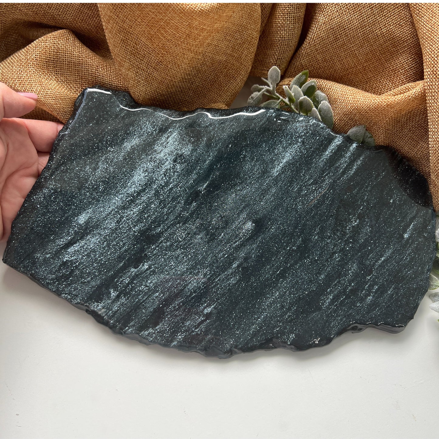 XL Specular Hematite Slab – For Grounding, Strength, and Reflective Energy