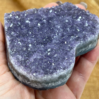 Amethyst Heart Cluster for Heart-Centered Calm and Emotional Support