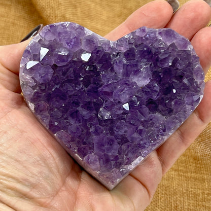 Amethyst Heart Cluster for Grounded Calm and Emotional Balance