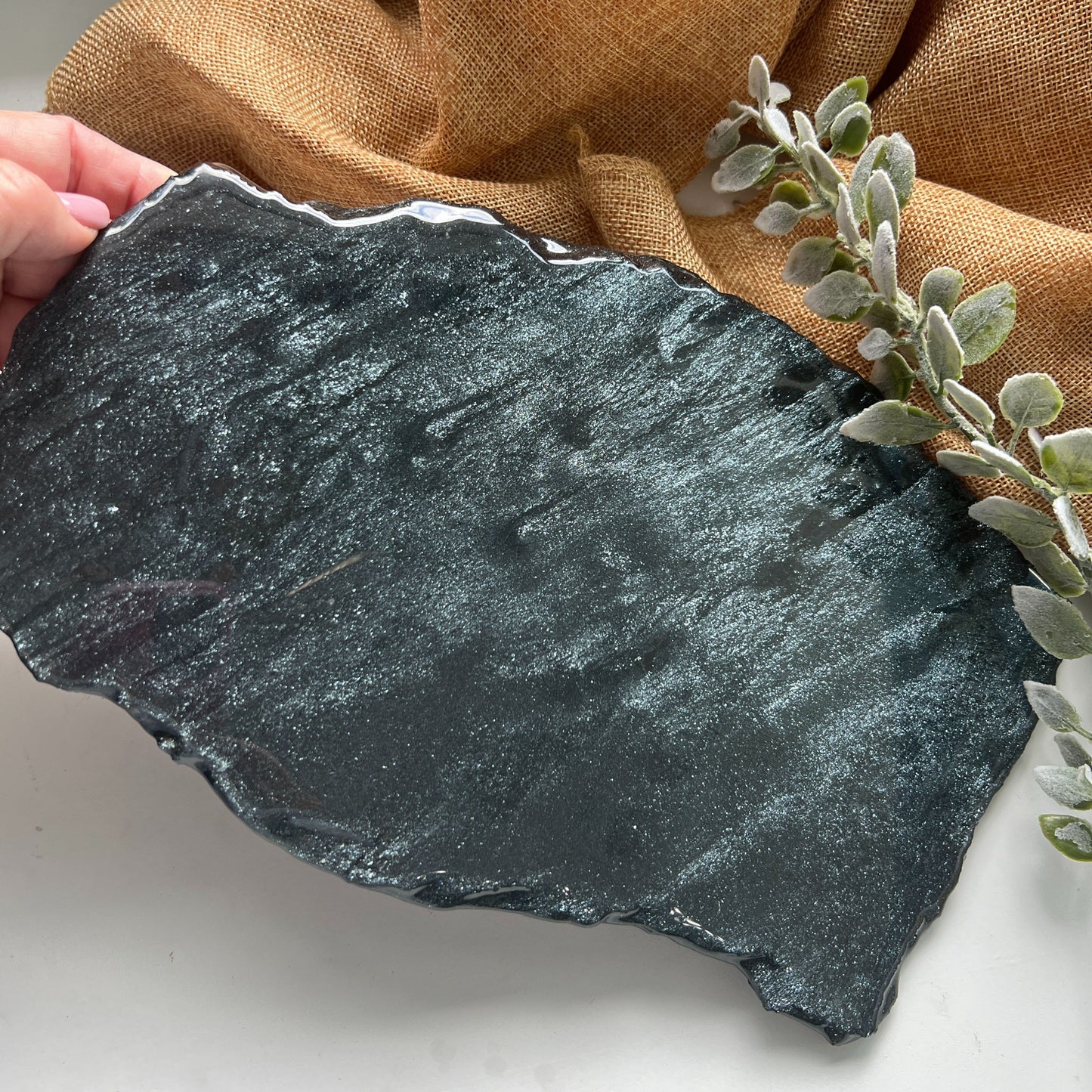 XL Specular Hematite Slab – For Grounding, Strength, and Reflective Energy