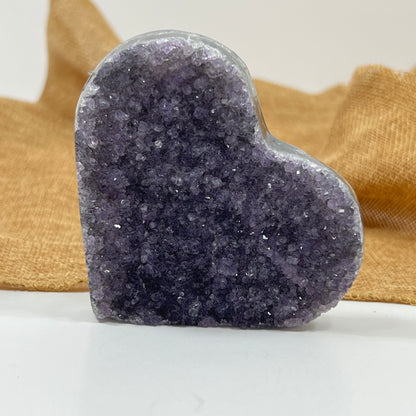 Amethyst Heart Cluster for Heart-Centered Calm and Emotional Support
