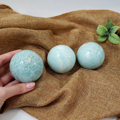 Amazonite Sphere for Self-Trust, Calm and Clear Communication
