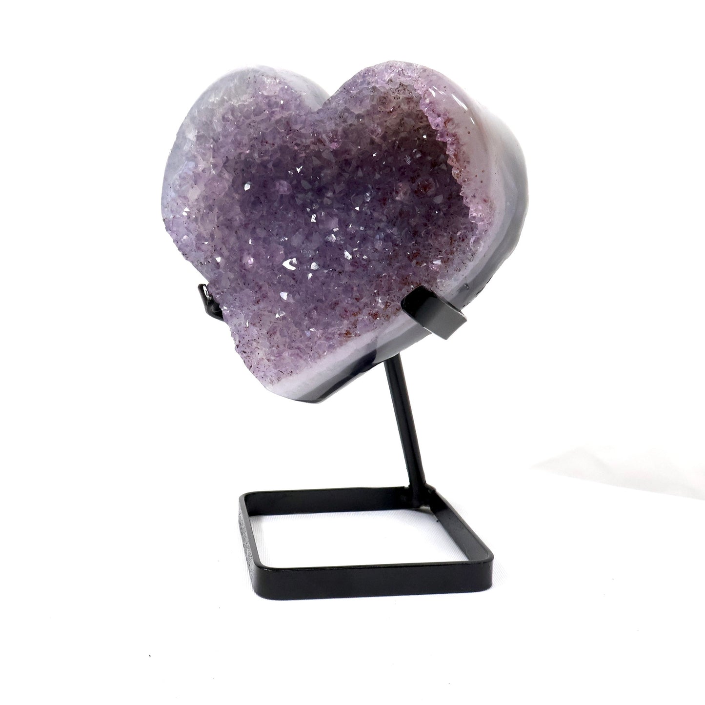 Amethyst Geode Heart with Stand