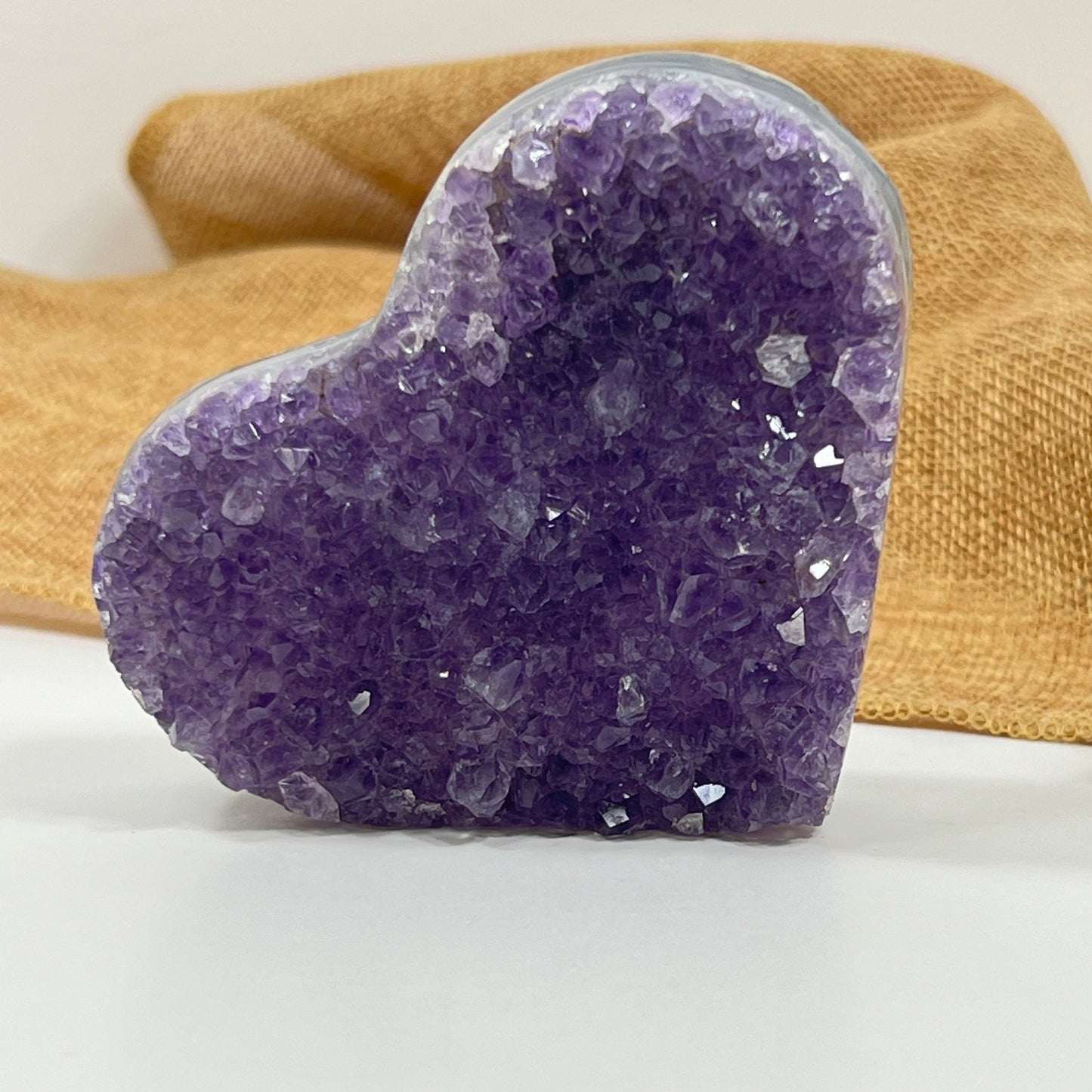 Amethyst Heart Cluster for Calm, Comfort, and Emotional Balance