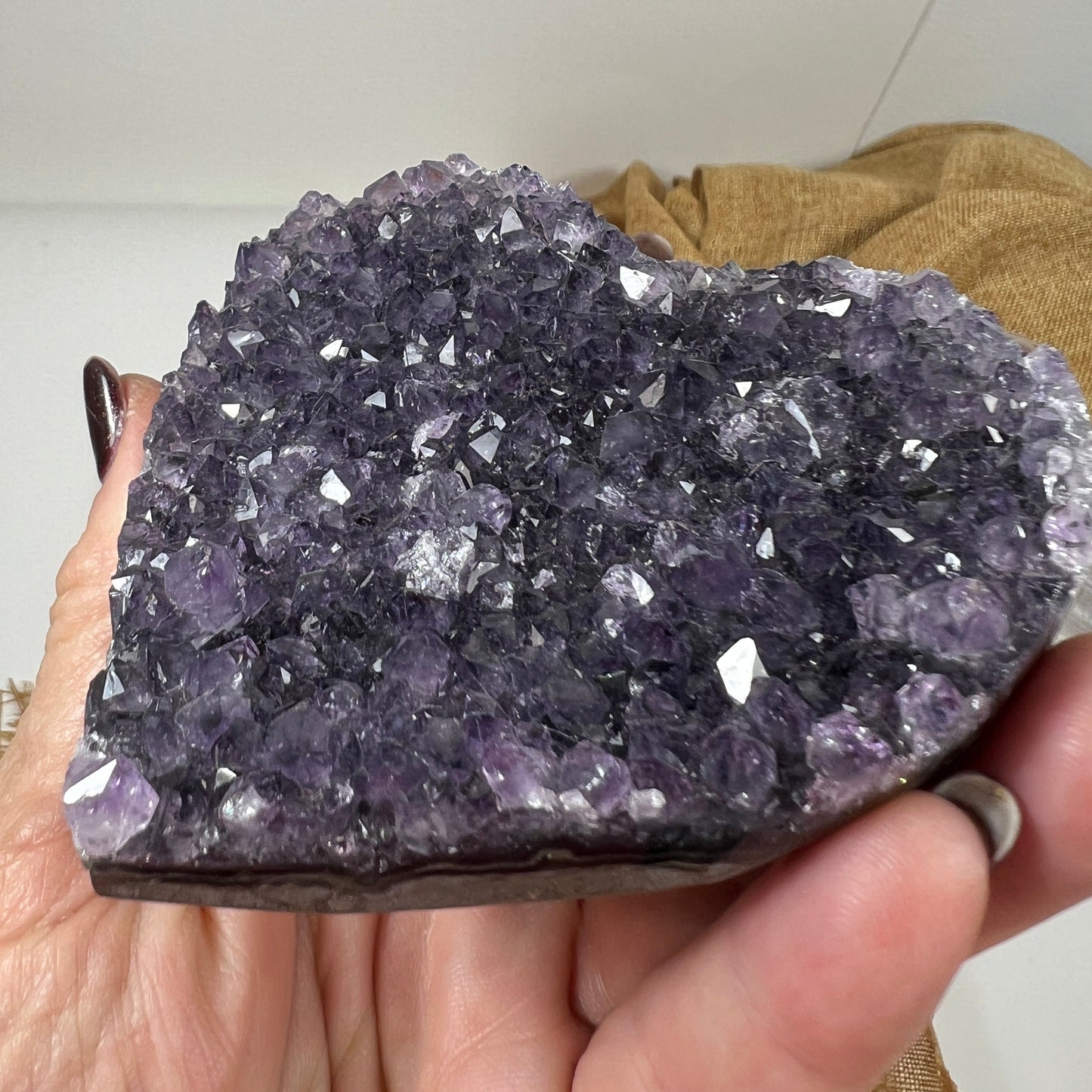 Amethyst Heart Cluster for Peaceful Energy and Emotional Ease