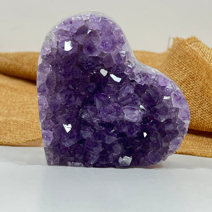 Amethyst Heart Cluster for Grounded Calm and Emotional Balance