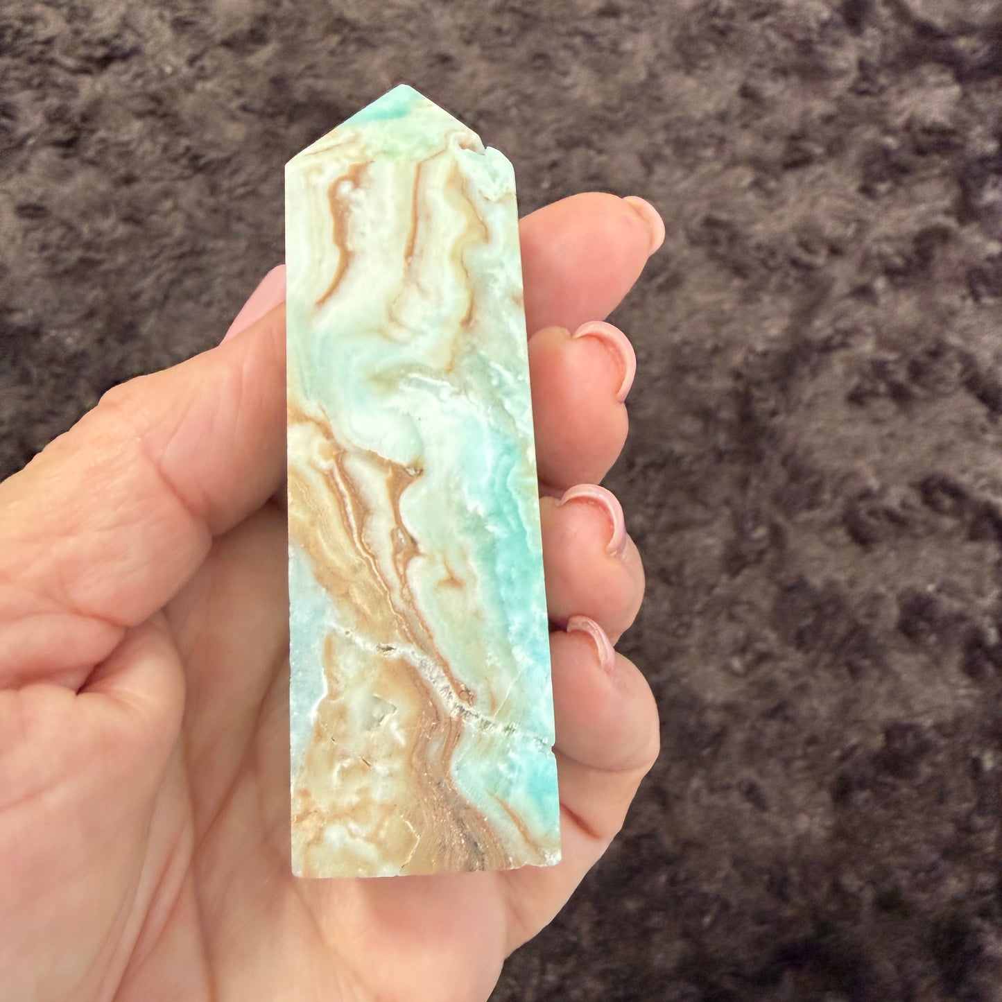 Rare Hemimorphite Point for Calm and Natural Beauty