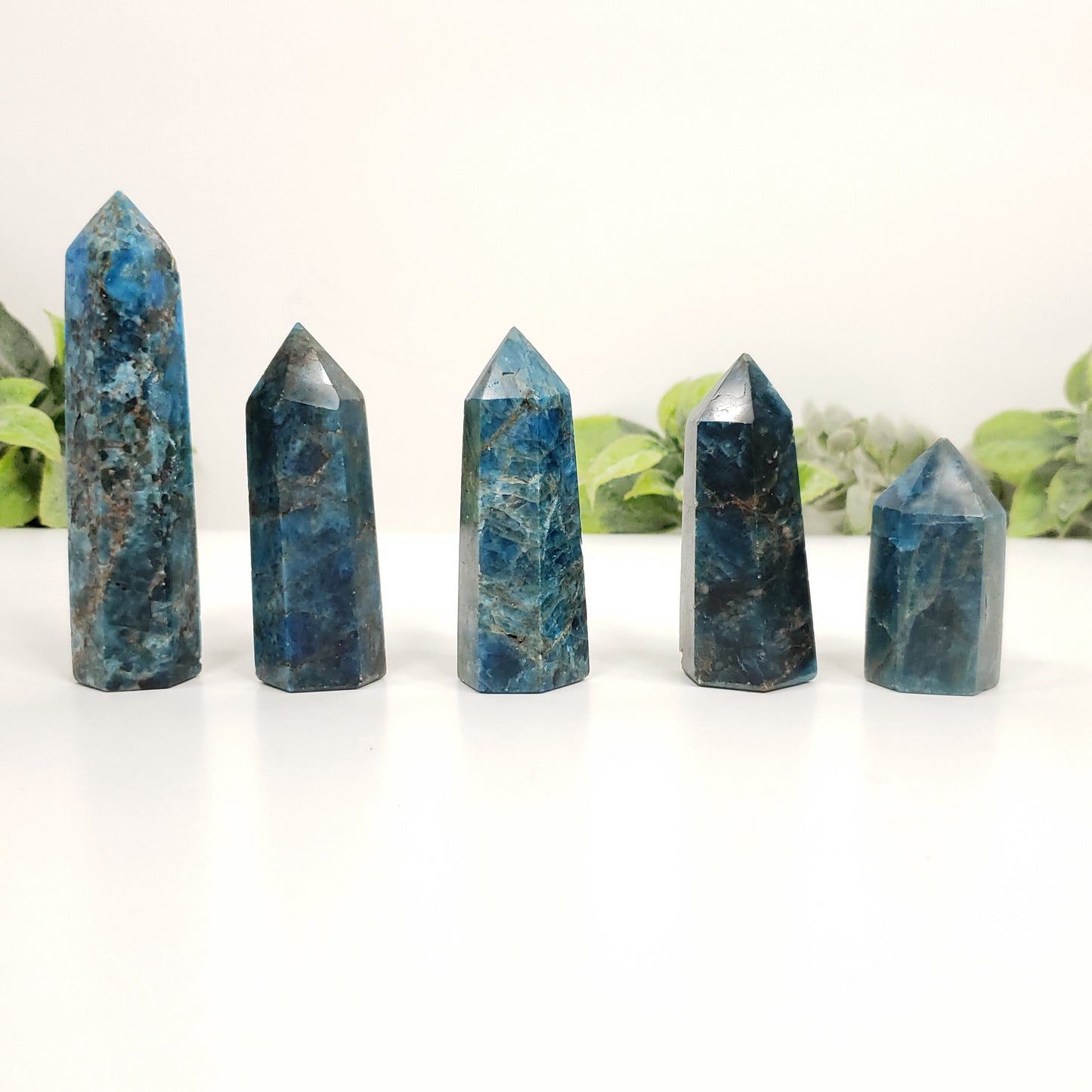Blue Apatite Point for Clarity, Motivation and Creative Focus