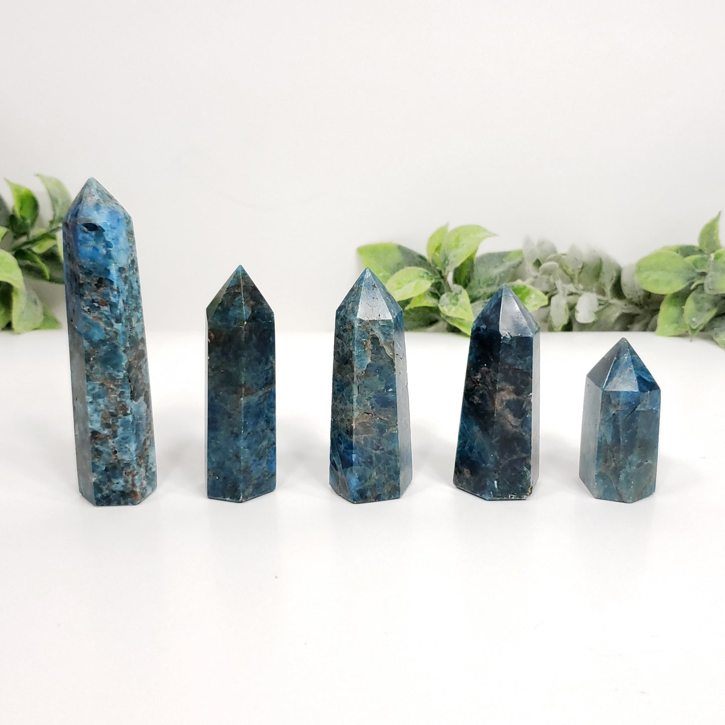 Blue Apatite Point for Clarity, Motivation and Creative Focus