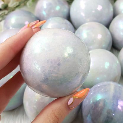 Aura Blue Calcite Spheres