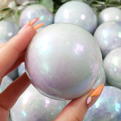 Aura Blue Calcite Spheres