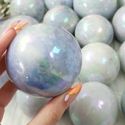 Aura Blue Calcite Spheres