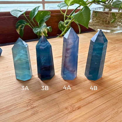 Natural Blue Fluorite Point | Crystal for Calm, Clarity and Communication