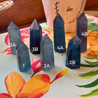 Natural Blue Fluorite Point | Crystal for Calm, Clarity and Communication