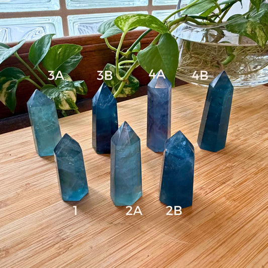 Natural Blue Fluorite Point | Crystal for Calm, Clarity and Communication