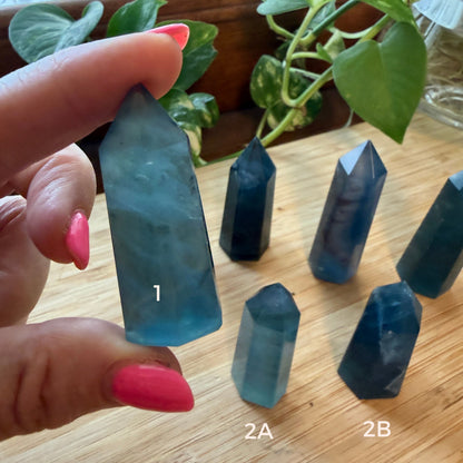 Natural Blue Fluorite Point | Crystal for Calm, Clarity and Communication