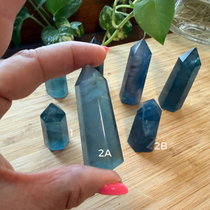 Natural Blue Fluorite Point | Crystal for Calm, Clarity and Communication