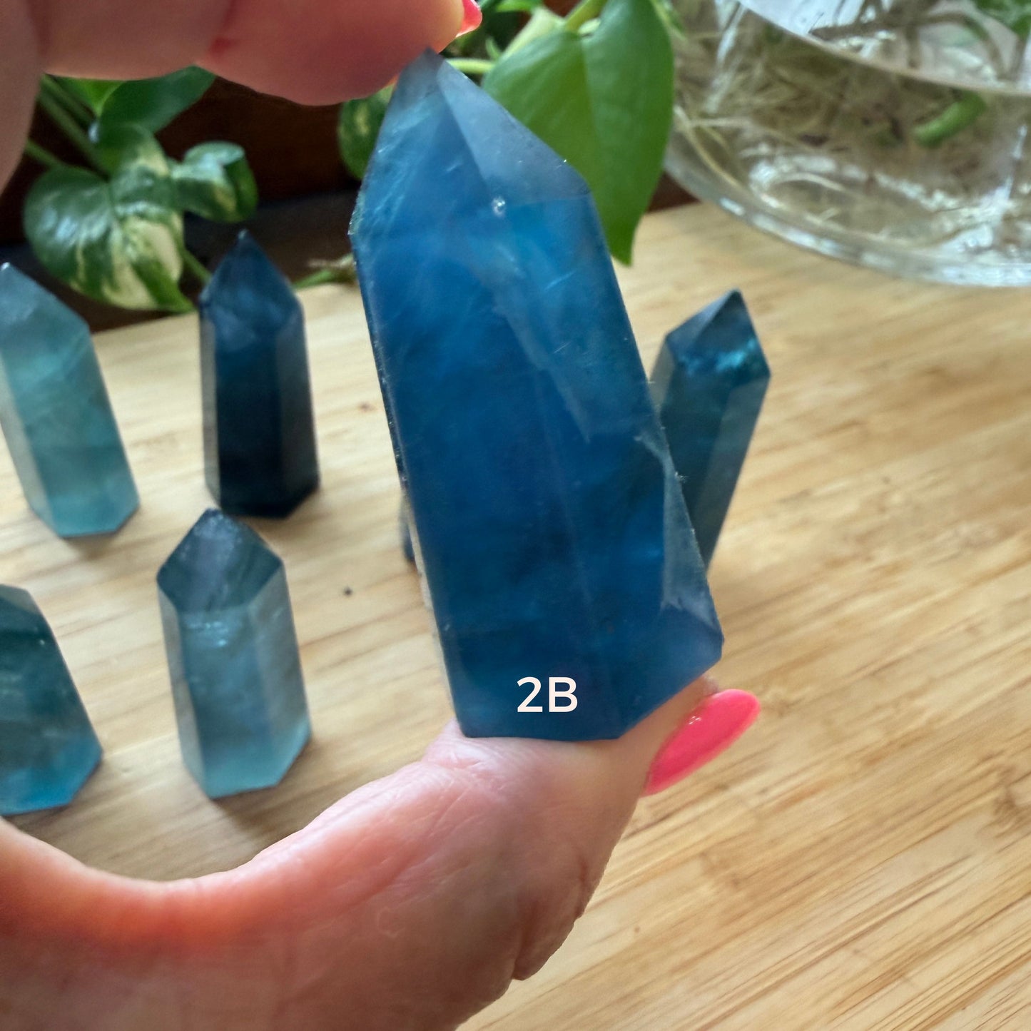 Natural Blue Fluorite Point | Crystal for Calm, Clarity and Communication