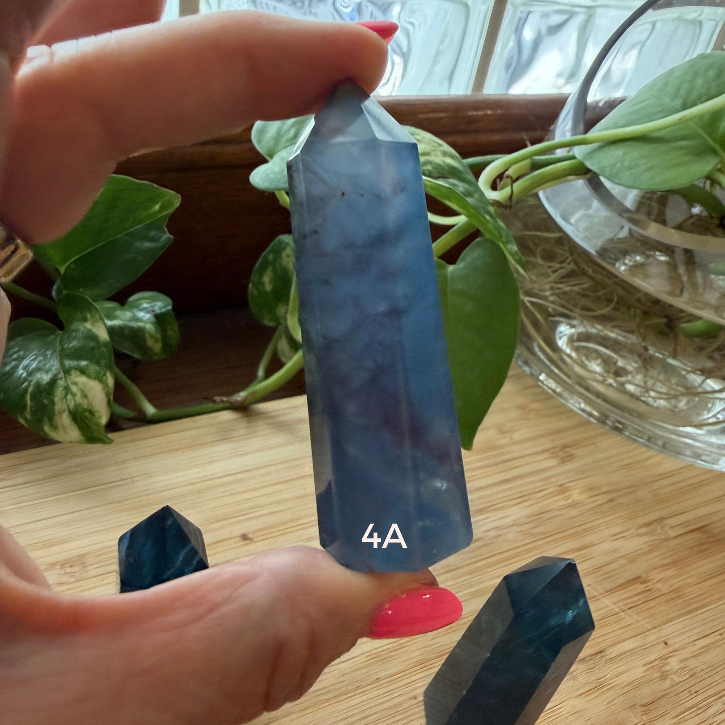 Natural Blue Fluorite Point | Crystal for Calm, Clarity and Communication