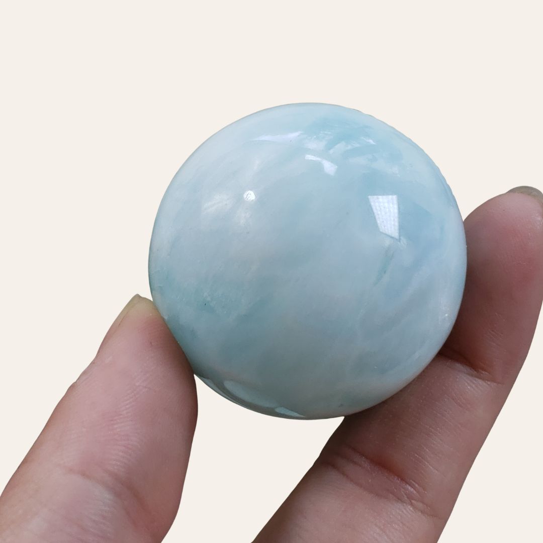Blue Hemimorphite Sphere for Joy, Calm and Emotional Balance