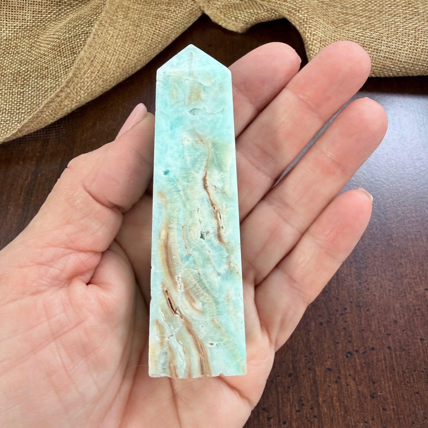 Rare Hemimorphite Point for Calm and Natural Beauty