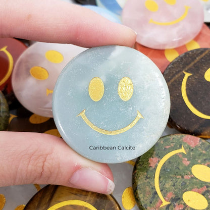 Smiley Face Crystal Pocket Stone