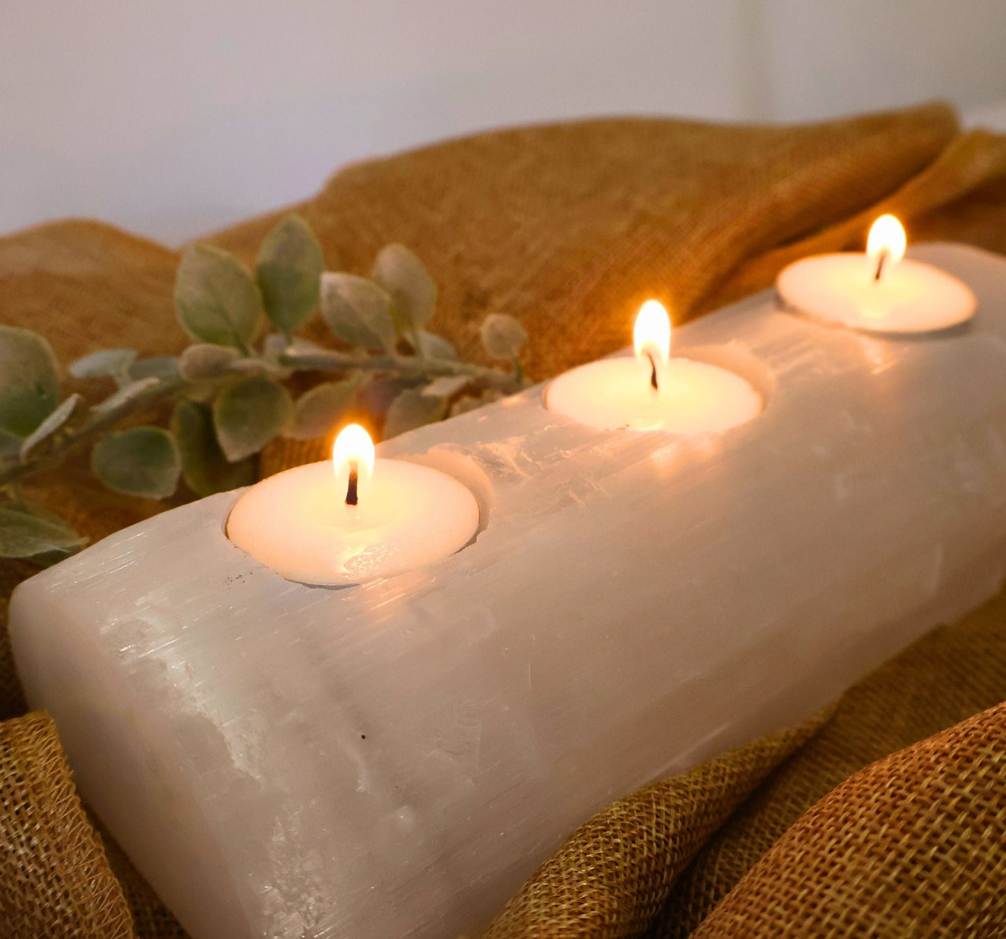 Purify your Home with our Selenite Candle Holder