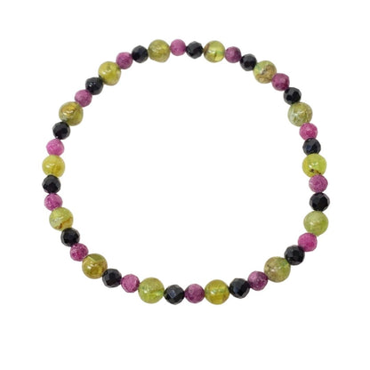 Peridot, Ruby and Black Spinel Bracelet for Confidence and Grounding