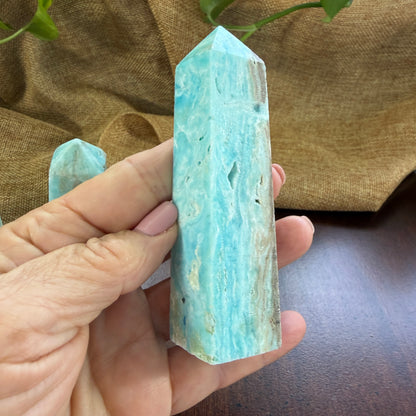 Rare Hemimorphite Point for Calm and Natural Beauty