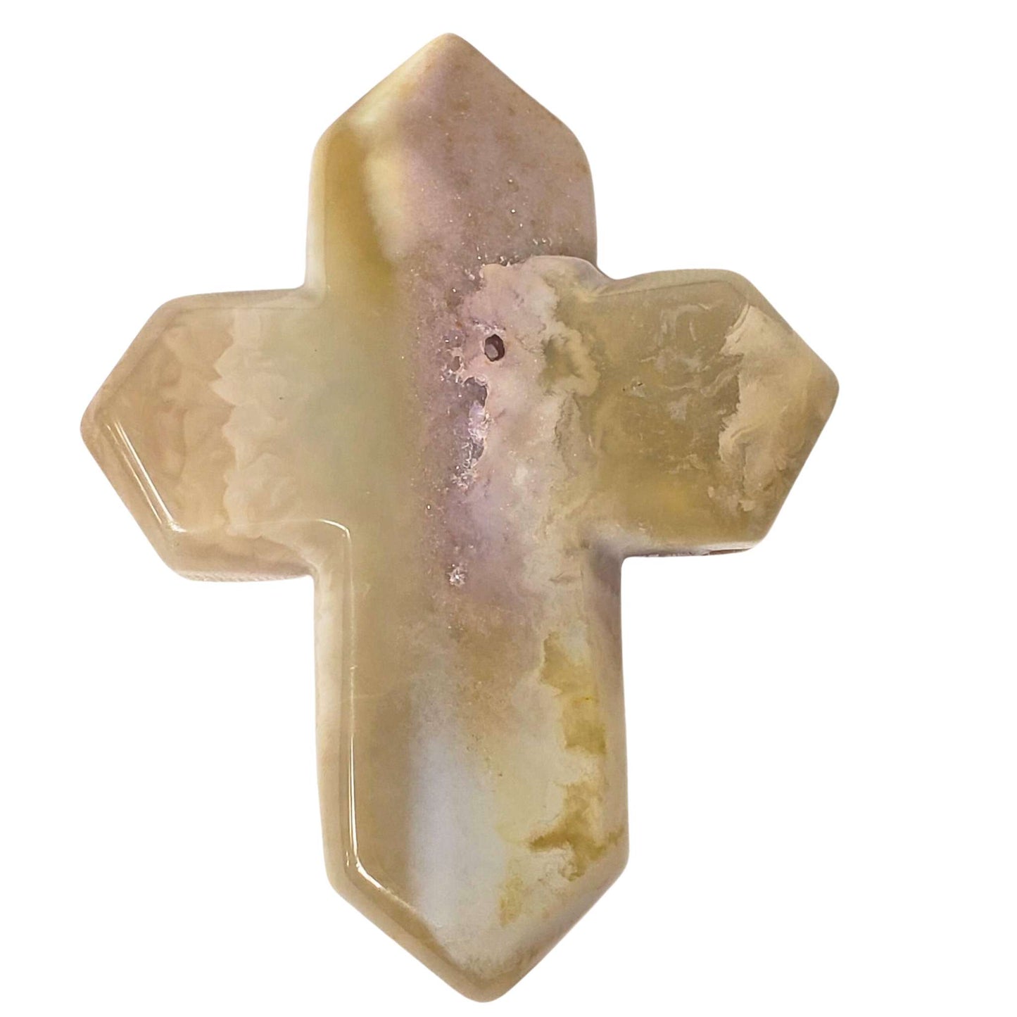 Druzy Agate Crystal Cross
