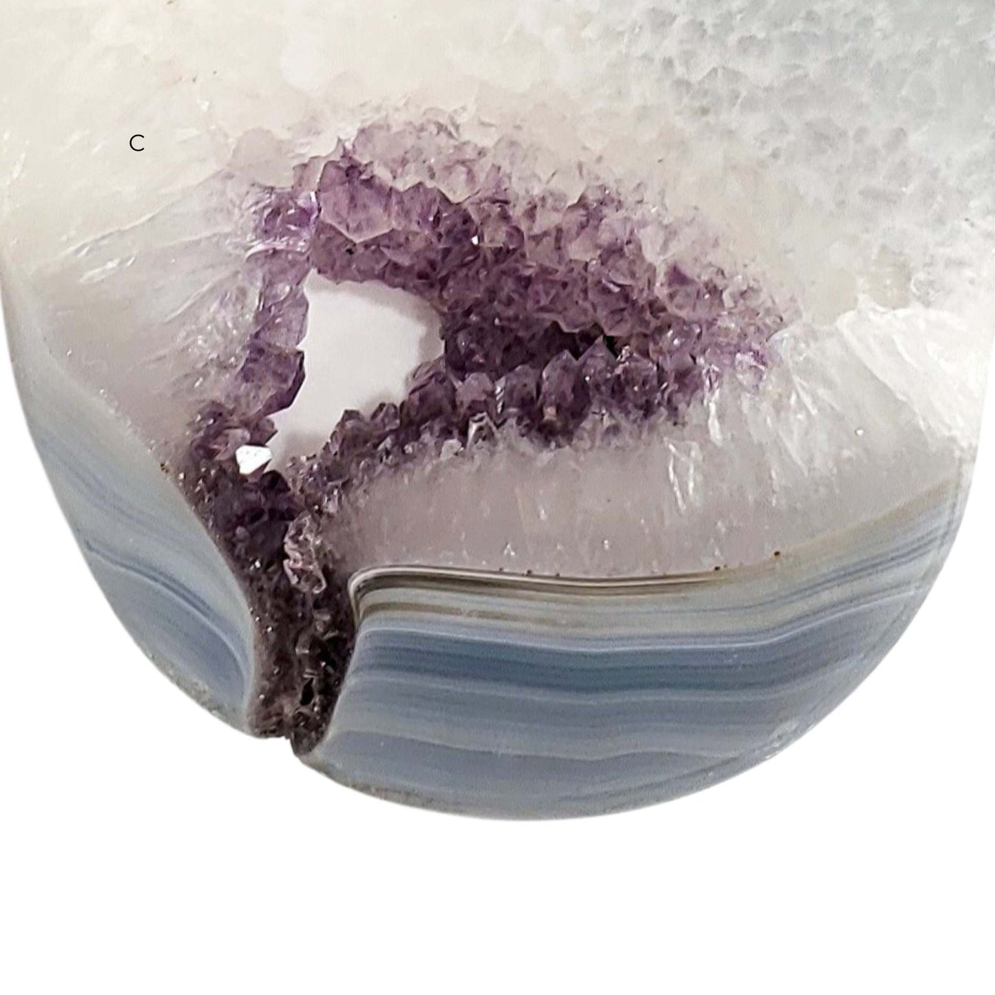 Large Amethsyt Druzy Agate Hamsa