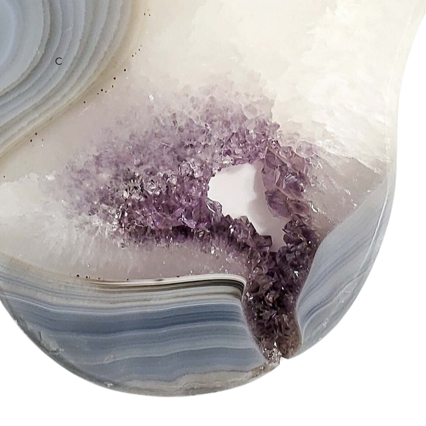 Large Amethsyt Druzy Agate Hamsa