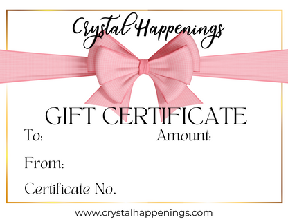 Crystal Gift Card – Instant Electronic Gift Certificate