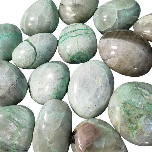 Garnierite 'Green Moonstone' Palm Stones