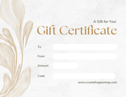 Crystal Gift Card – Instant Electronic Gift Certificate