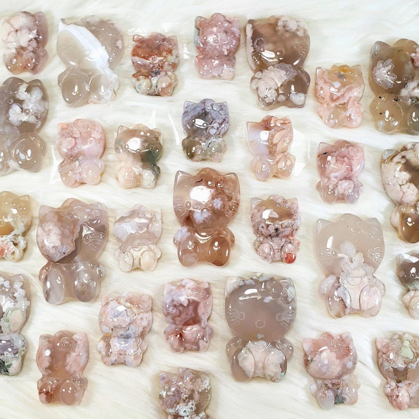 Flower Agate Crystal Hello Kitty