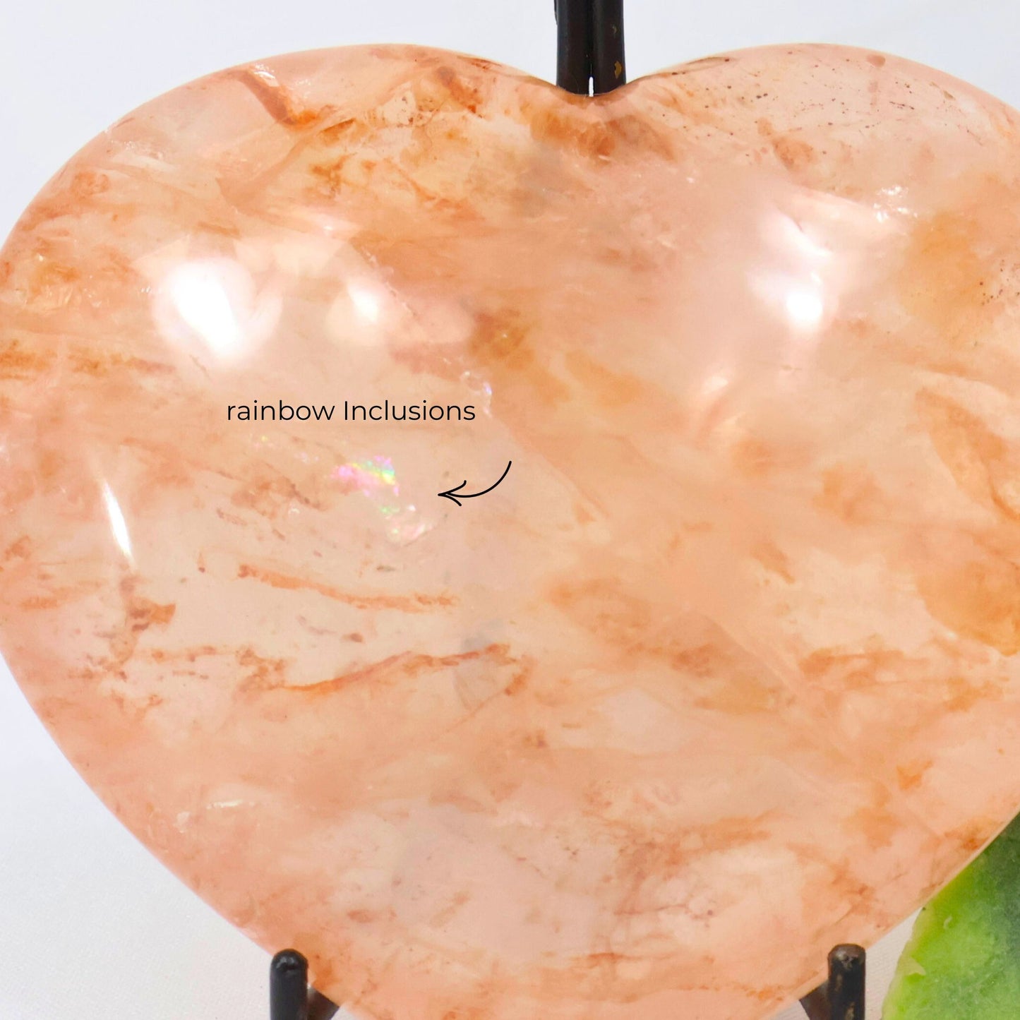 Large Hematoid Quartz Crystal Heart