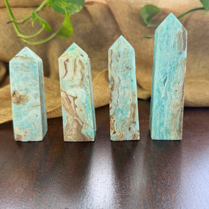 Rare Hemimorphite Point for Calm and Natural Beauty