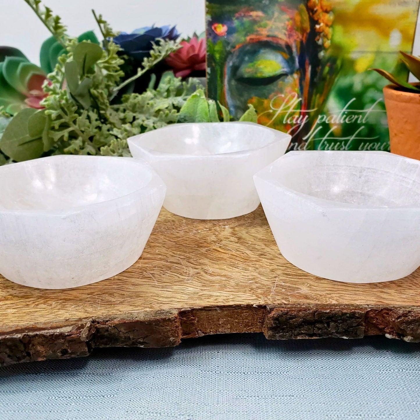 Small Selenite Hexagon Bowl for Jewelry and Calm Space