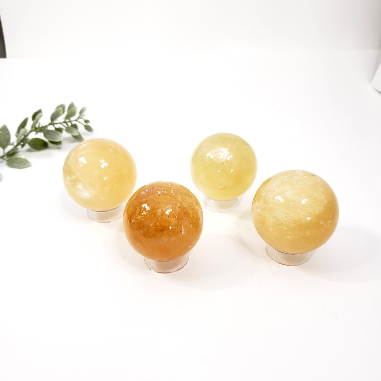 Honey Calcite Spheres – Radiating Warmth, Confidence, and Abundance