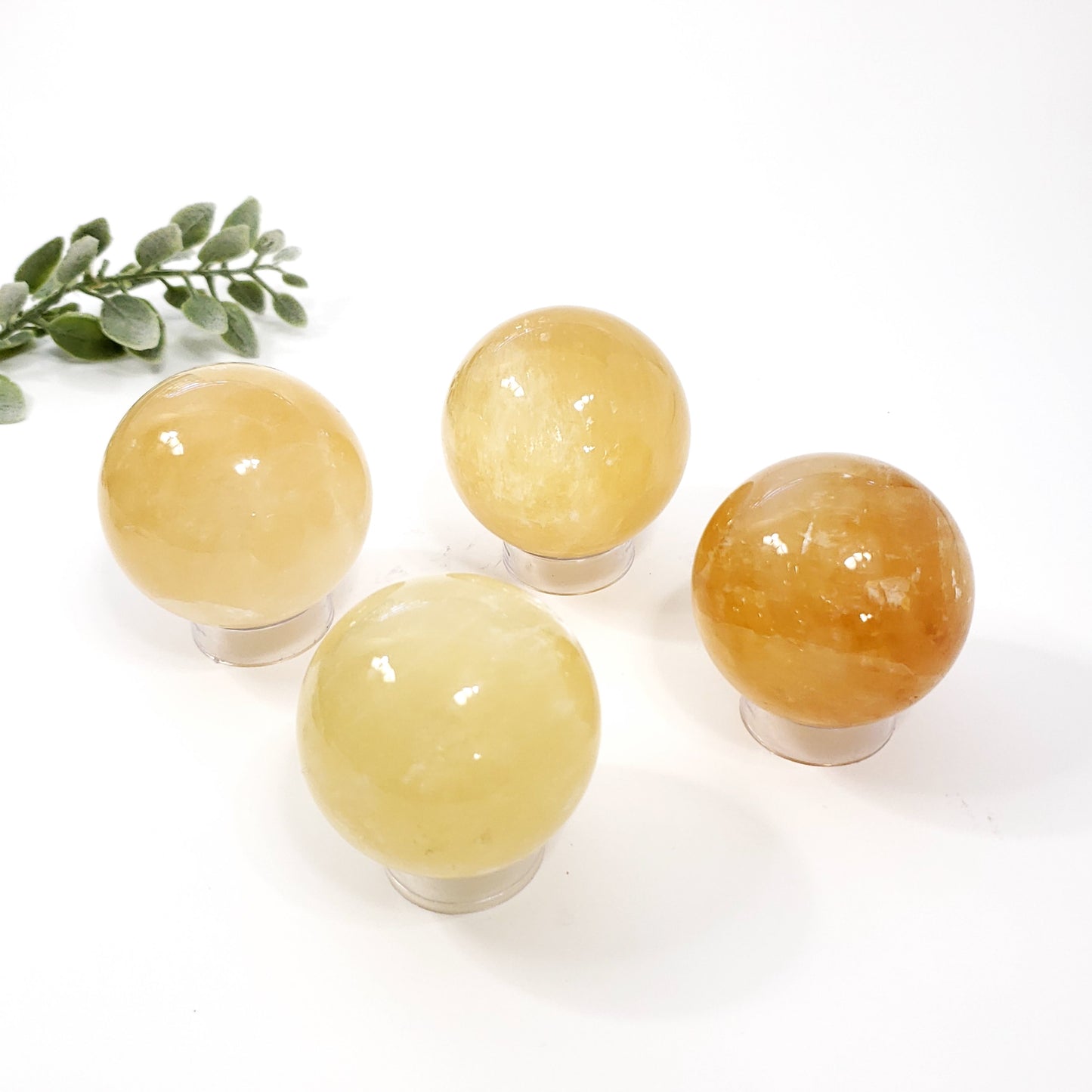 Honey Calcite Spheres – Radiating Warmth, Confidence, and Abundance